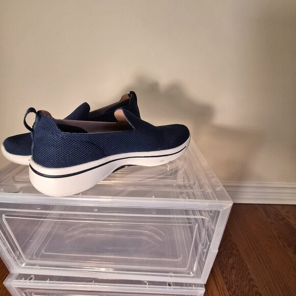 Skechers Women GO Walk Navy Sneakers, Size 7.5 - Picture 7 of 12